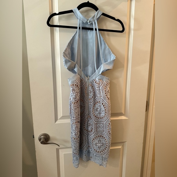 Hello Molly No Hesitation Dress - Baby Blue & Nude - Picture 13 of 14